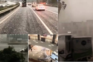 【現場影片】浙江省多地現狂風暴雨或冰雹