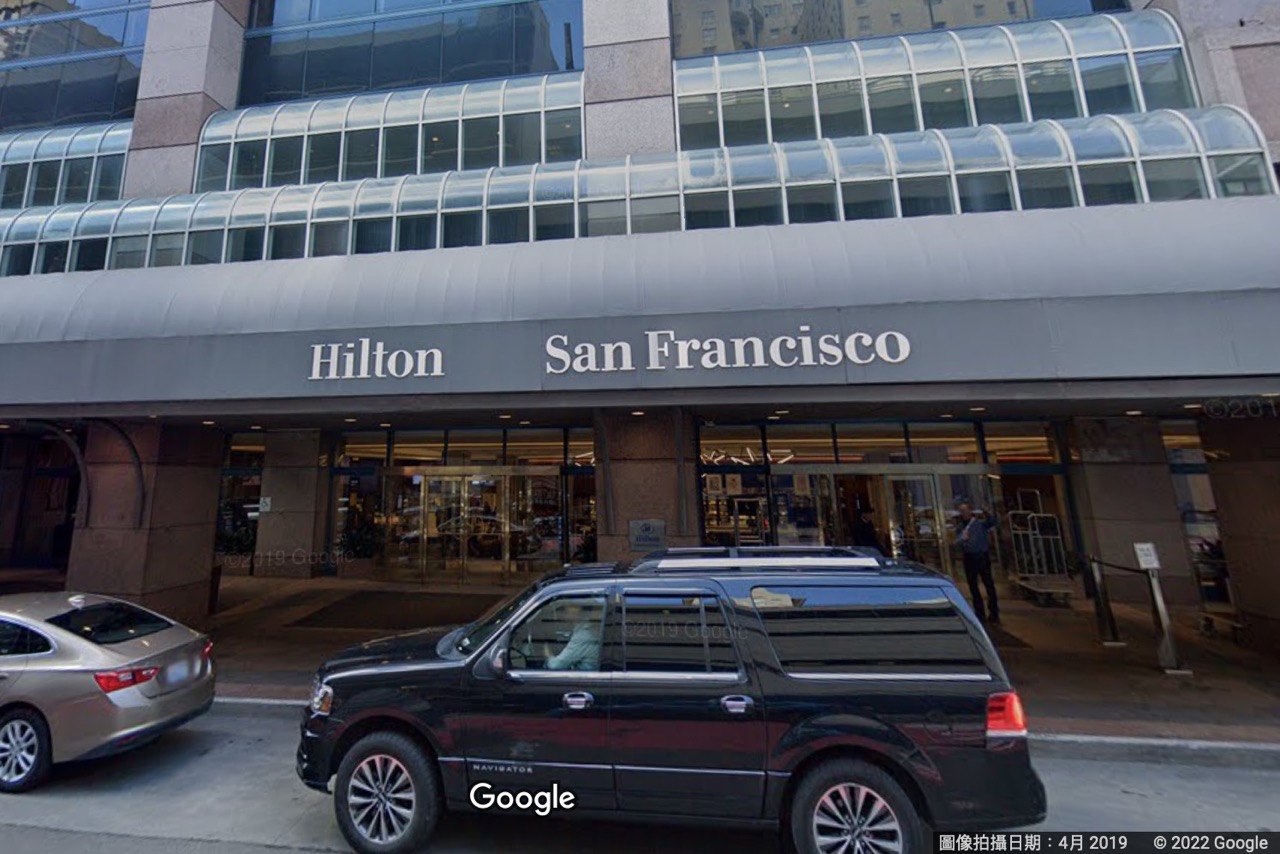 三藩市聯合廣場希爾頓（Hilton）酒店。（Google街景）