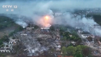 湖南煙花廠慘烈爆炸 現場航拍畫面曝光