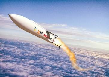 高超音速武器X-60A的效果圖。（美國空軍）