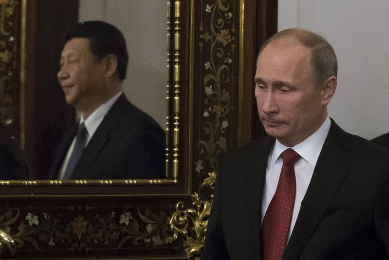 俄羅斯總統普京同中國國家主席習近平。（Getty Images）