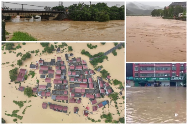 特大暴雨襲江西多地 豐城河堤潰口四村被淹