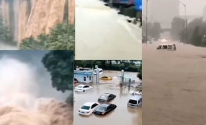 【影片】重慶百餘河流超警戒水位 山西恆大塌牆