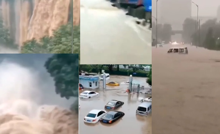 【影片】重慶百餘河流超警戒水位 山西恆大塌牆