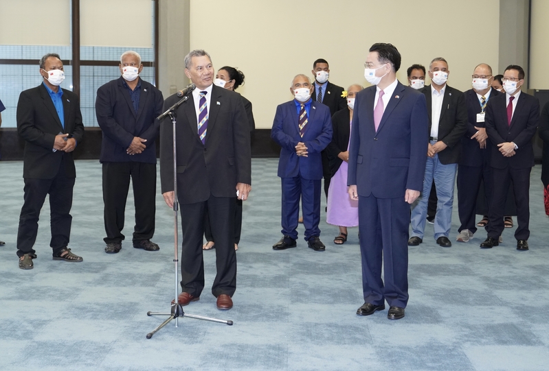 【圖輯】太平洋島國圖瓦盧總理伉儷率團訪台 