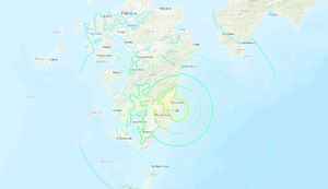 日本九州海域發生6.9級地震 引發海嘯警報