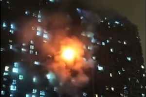 南京高樓火災致15死44傷 居民逃生時被燻黑