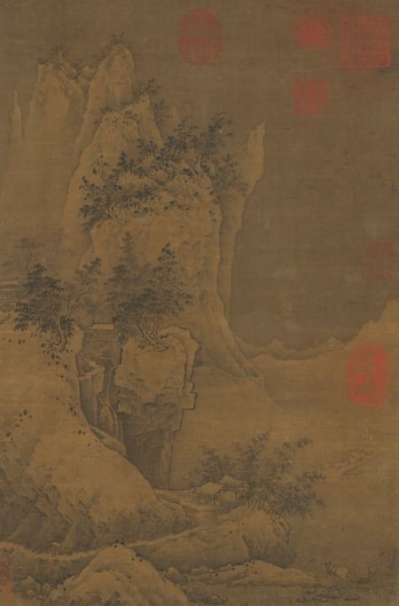 宋代,高克明,《谿山積雪》。(國立故宮博物院提供)