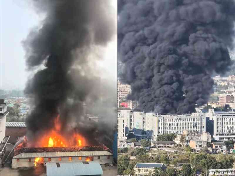 四川浙江接連發生大火 現場火光沖天