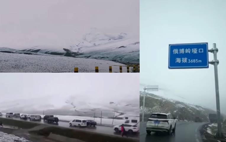 【影片】洪災之際 青海省多地現六月飛雪