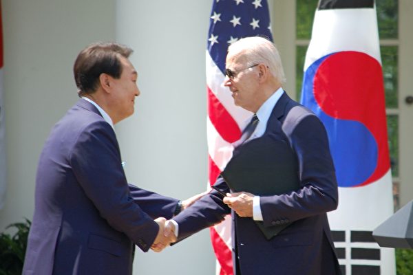 南韓總統尹錫悅近期與美國總統拜登會晤，對南韓半導體產業似乎也帶來正面效應。（中央社）