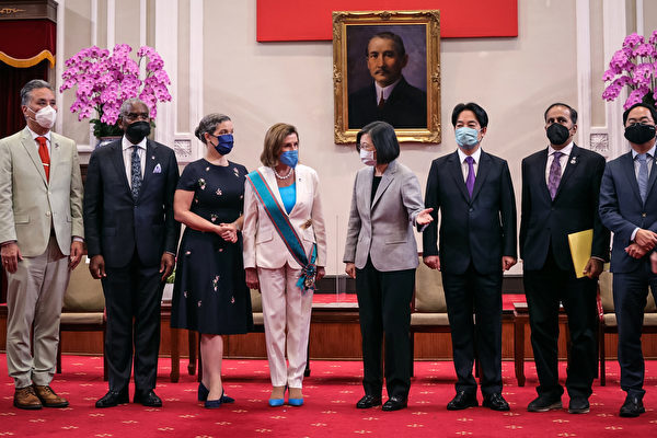 2022年8月3日，美國眾議院議長佩洛西在台灣。（Chien Chih-Hung/Getty Images）