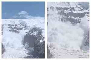 新疆慕士塔格峰2號冰川發生雪崩