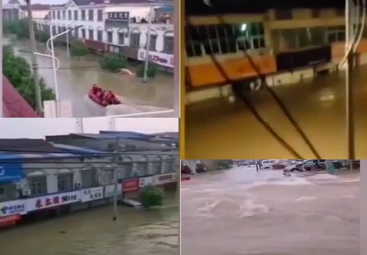 被洪水圍困 安徽固鎮上萬人等轉移