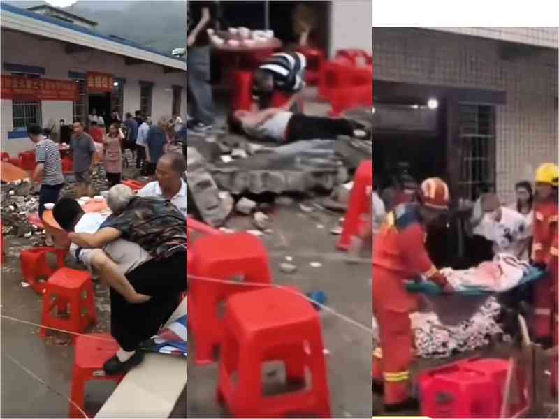 四川一升學宴突發牆塌 已致5死17傷（有片）