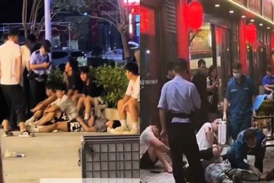 鄭州一餐館門口三十多人打群架 多人受傷
