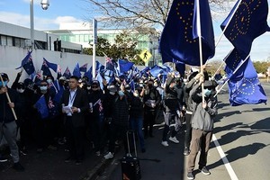 「新中國聯邦」紐西蘭抗議 籲推翻中共暴政