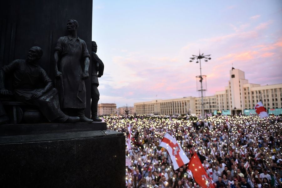 白俄羅斯民眾抗議獨裁 中共兩個反應