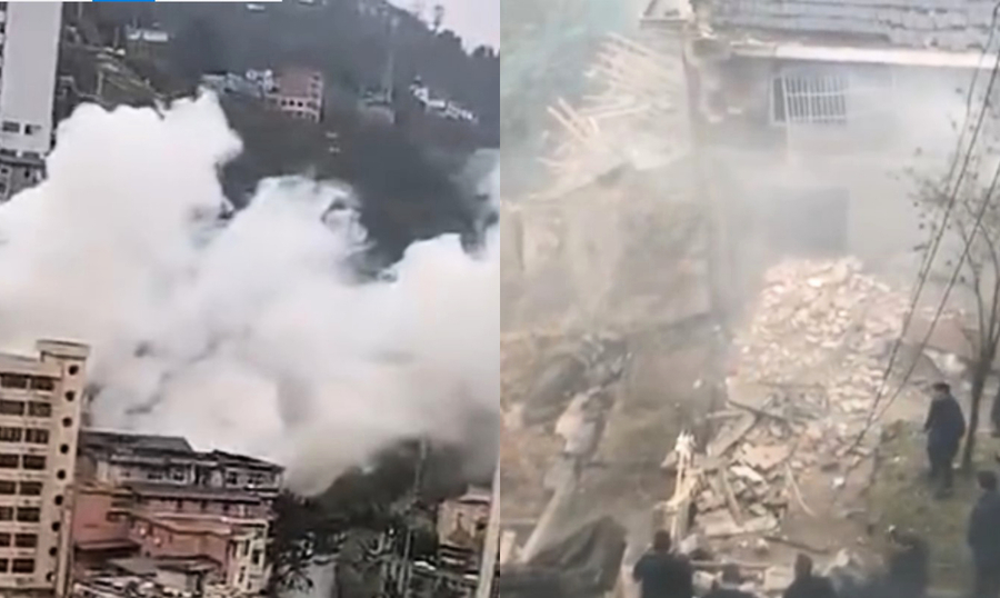 重慶一食堂爆炸坍塌 至少6死11人失聯