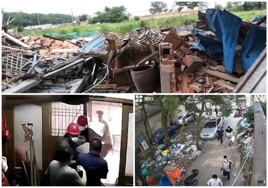 江蘇公民遭百逾不明人士毆打綁架 房屋遭強拆