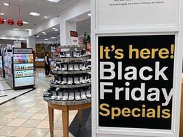 美國Black Friday實體店銷售額比疫情前下降28%