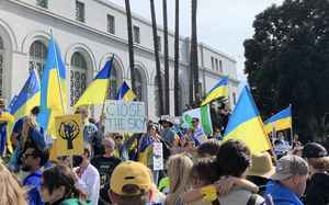 台裔美國人洛杉磯市聲援烏克蘭
