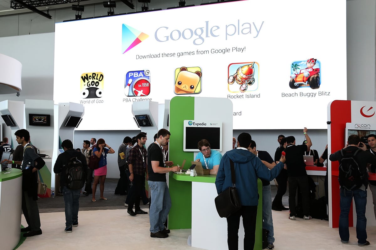 谷歌公司近日將6款來自中國開發商的Android熱門應用程式（Apps）從Google Play商店中下架，因這些應用程式（APP）涉嫌廣告欺詐。（Justin Sullivan/Getty Images）