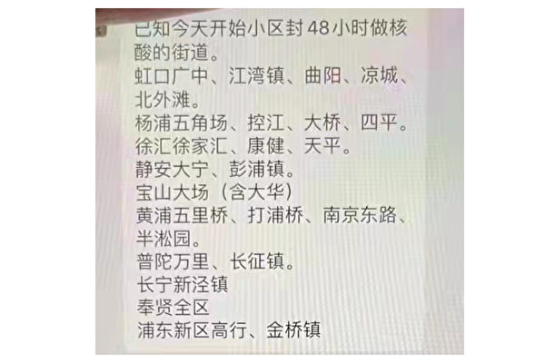 上海封小區48小時做核酸檢測 市民投訴決策者