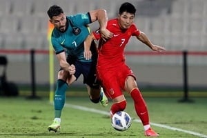 世界盃亞洲區預賽：中國隊1:1平澳洲隊
