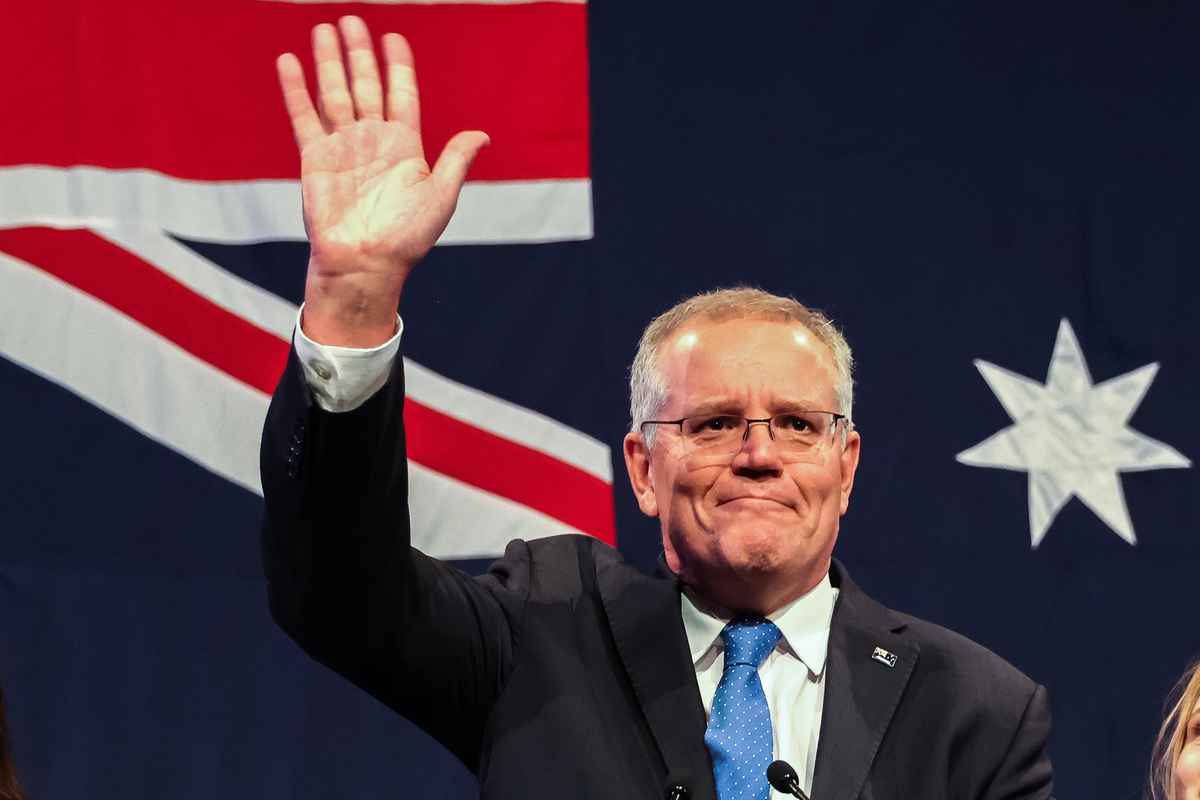 5月21日晚，澳洲總理莫里森承認敗選。（Asanka Ratnayake/Getty Images）