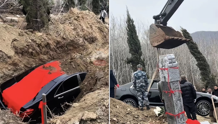 遼寧一男子以平治汽車當陪葬品惹議
