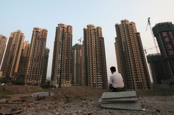 繼恒大後，中國多家房地產陷入危機。（China Photos/Getty Images）