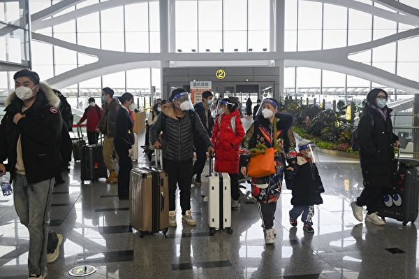 2023年1月19日，北京大興國際機場。（Photo by WANG Zhao / AFP）