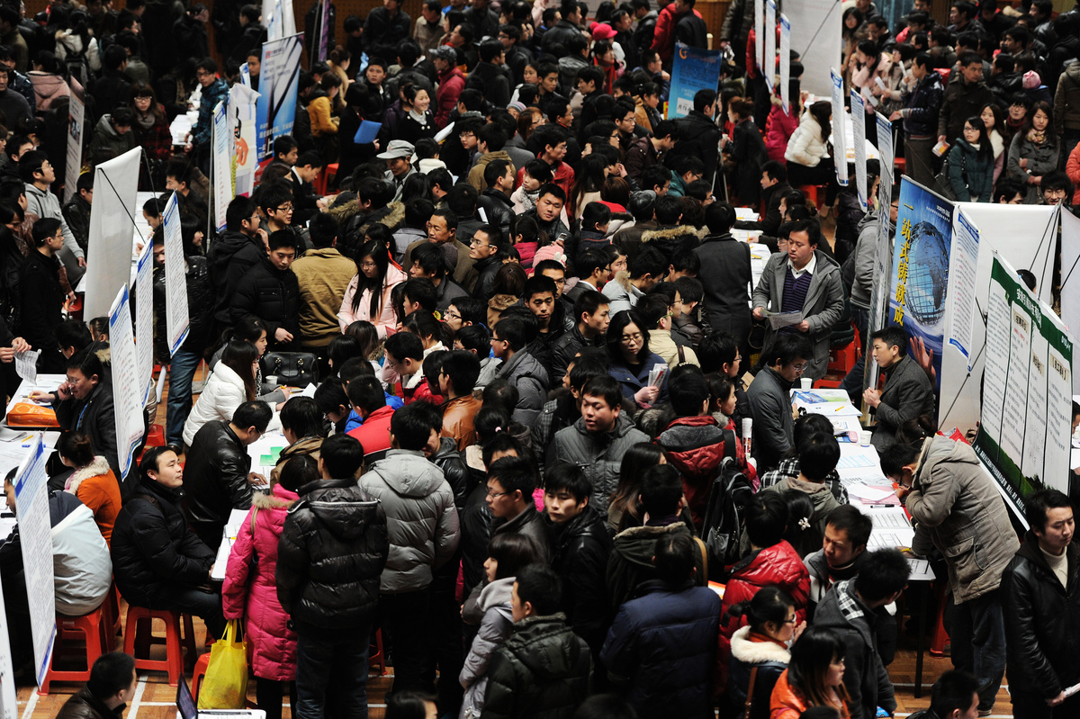 中國有超過10億工人，這個世界上人口最多的國家面臨著巨大的失業問題，因為只有7.8億勞動力就業。（STR/AFP/Getty Images）