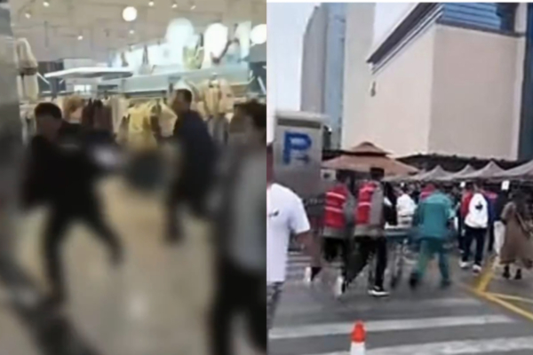 河南一對夫妻在超市被追斬 顧客四散躲避