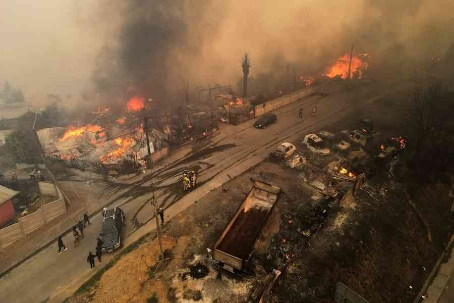 智利野火已釀18死 總統宣布緊急狀態（多圖）
