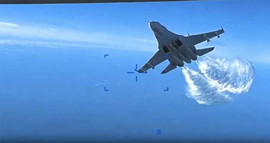 俄戰機在敘利亞騷擾美無人機 影片曝光