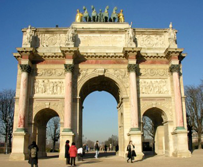卡魯塞爾凱旋門，佩西葉和封登，1806─1808年，巴黎。（謝春華提供）