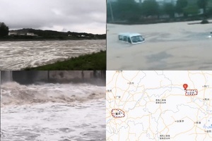 中國多地降暴雨 宜昌內澇水淹全城