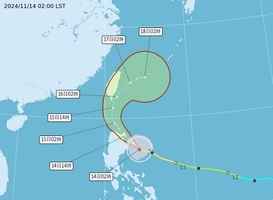 颱風天兔暴風圈擴大 台灣發布海上警報