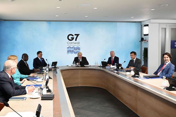 談及中國議題時G7一度切斷會議室網絡