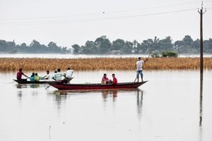 組圖：南亞第一大河決堤 印度百萬人逃離家園