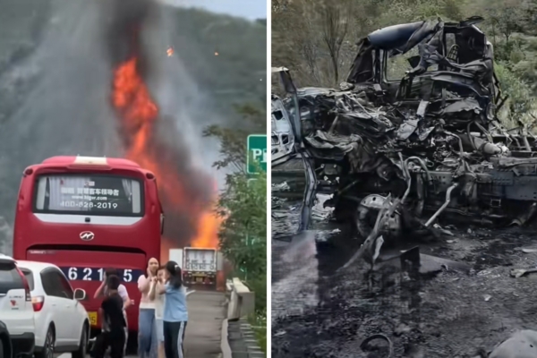 山西氣罐車爆炸僅剩金屬架 親歷者：腿都軟了
