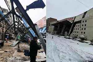 湘鄂接連有建築頂棚被積雪壓塌 民：豆腐渣工程