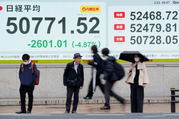 中東局勢緊張加劇 日韓股市均跌超5%