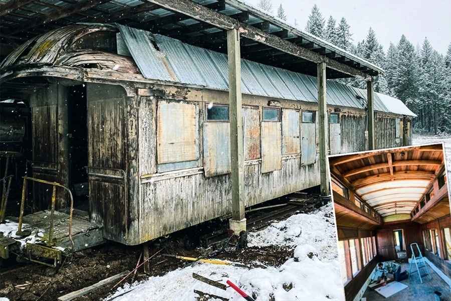 一家人將120年歷史老火車車廂改成豪華旅館