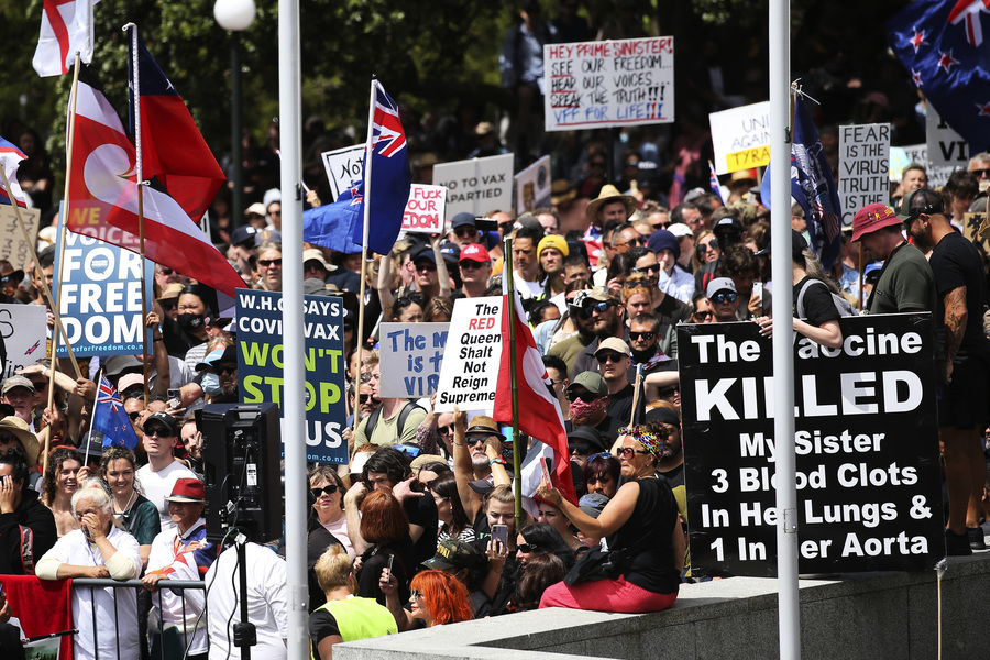 紐西蘭市民反對防疫措施 聚集國會外抗議（多圖）