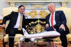 特朗普和哥倫比亞總統在白宮會晤