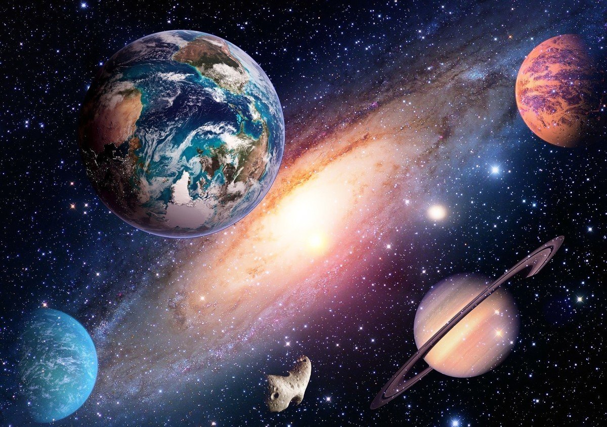 星系及行星概念圖。（ShutterStock）