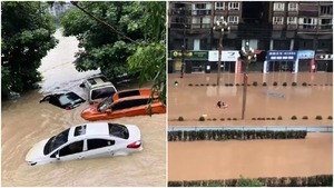 四川巴中暴雨釀災 內澇嚴重 洪水吞噬船隻